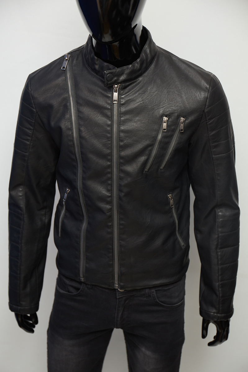 

Куртка мужская демисезонная кожзам Fashion Republic 067741 L Черный