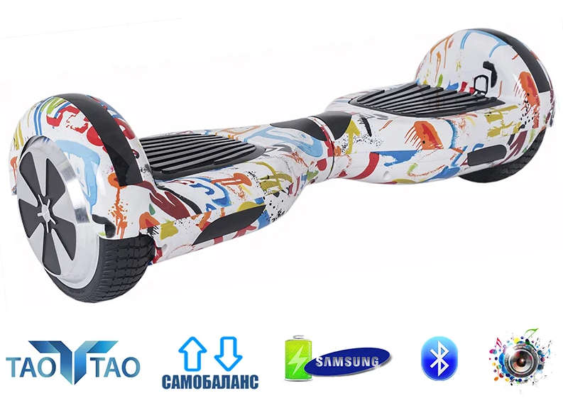 

Гироборд Smart Balance Wheel 6,5" TaoTao (Граффити Белый)