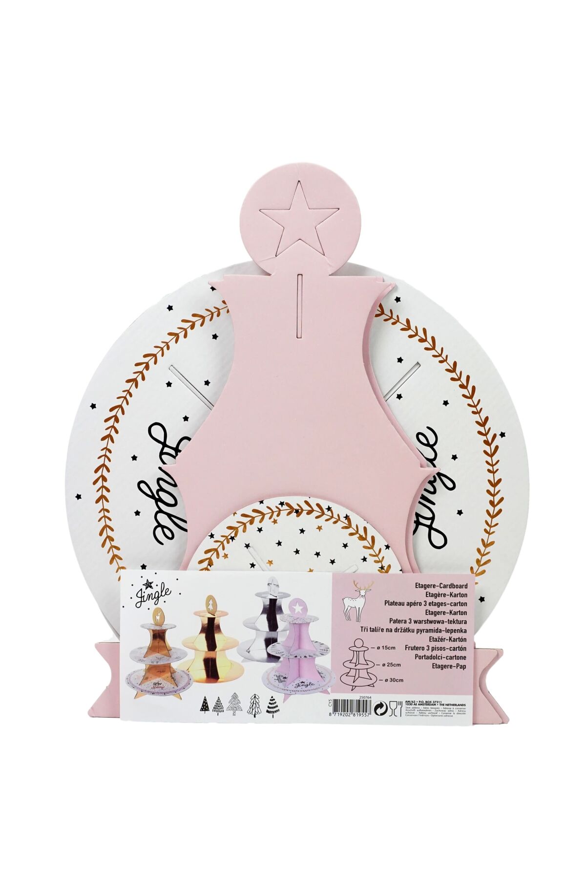 

Картонная трехъярусная полка-этажерка Christmas gifts разноцветный K23-550084