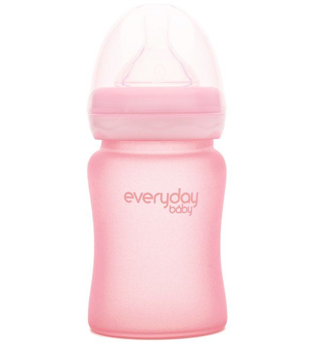 

Стеклянная детская бутылочка Everyday Baby с силиконовым защитой розовая 150мл