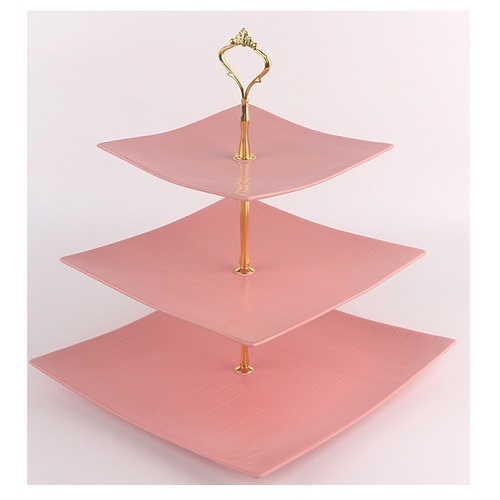 

Фруктовница Stenson Pink silk 6"/8"/10" 3 яруса