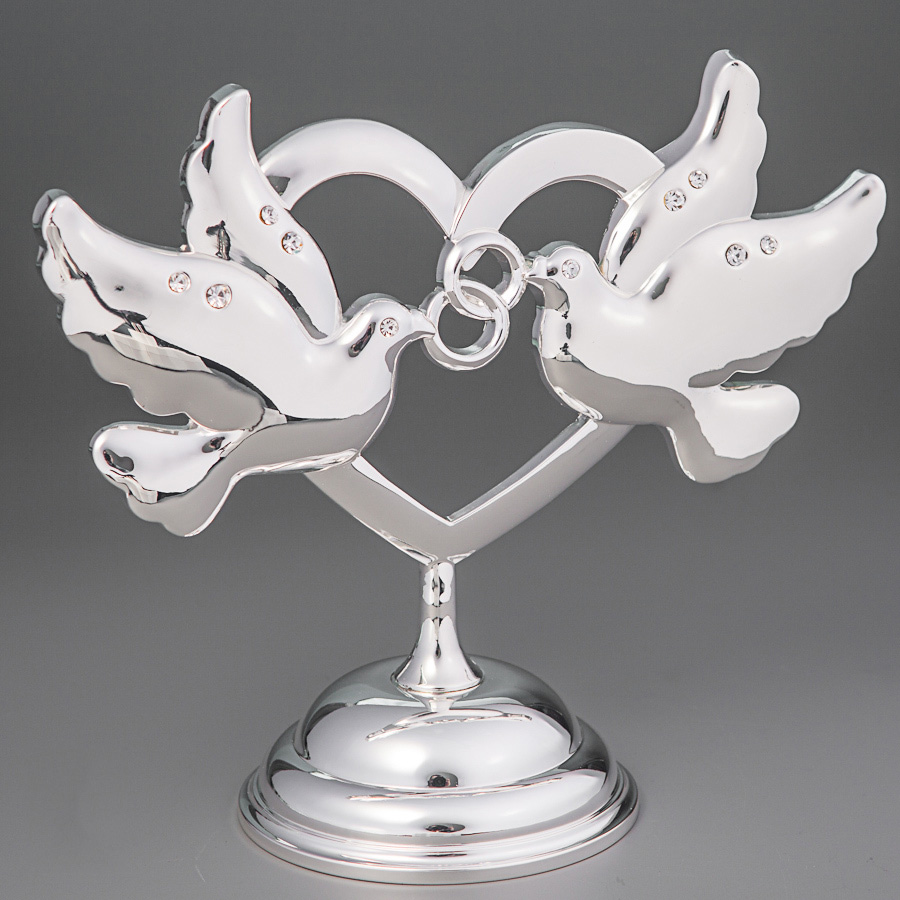 

Декоративная фигурка «Два голубя на сердце» 18*16 см Crystal Union SK16167