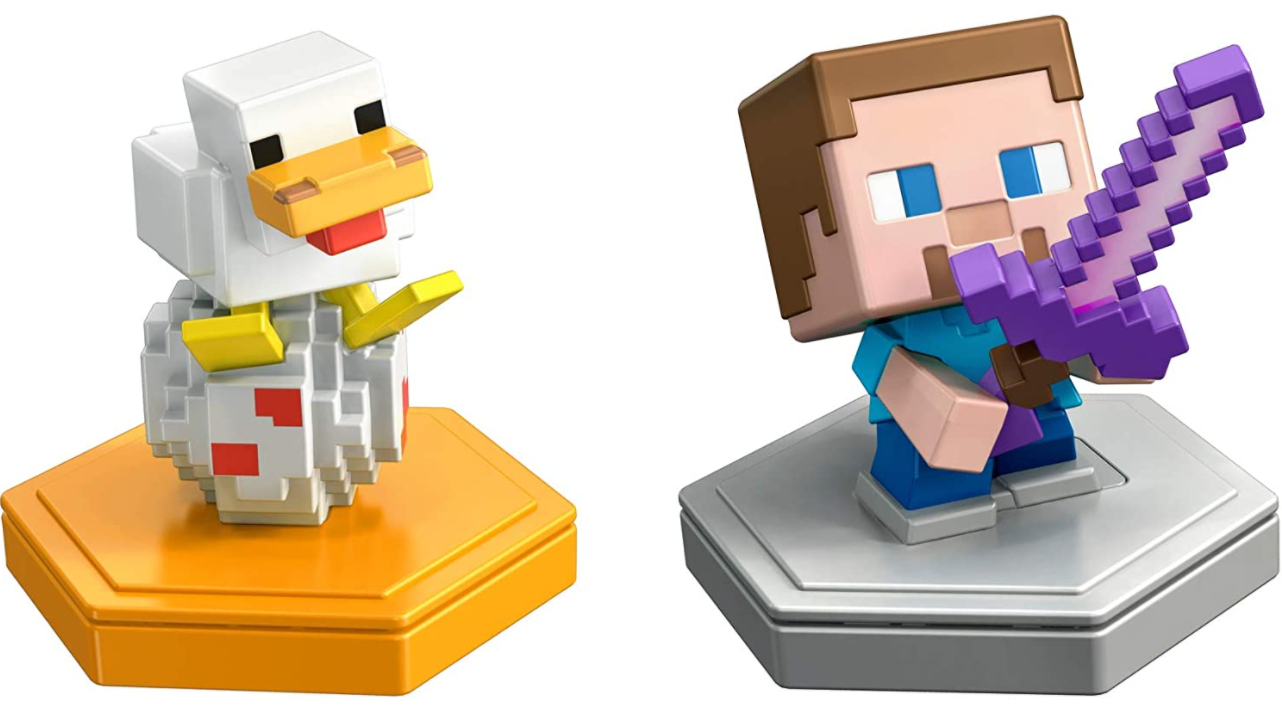 

Набор фигурок Майнкрафт Стив и Курица с кодом для игры Minecraft Mini Figure Mattel GKT42