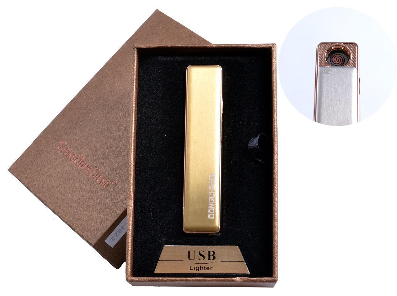 

USB зажигалка в подарочной упаковке (спираль накаливания, золото) №4822-2 USB