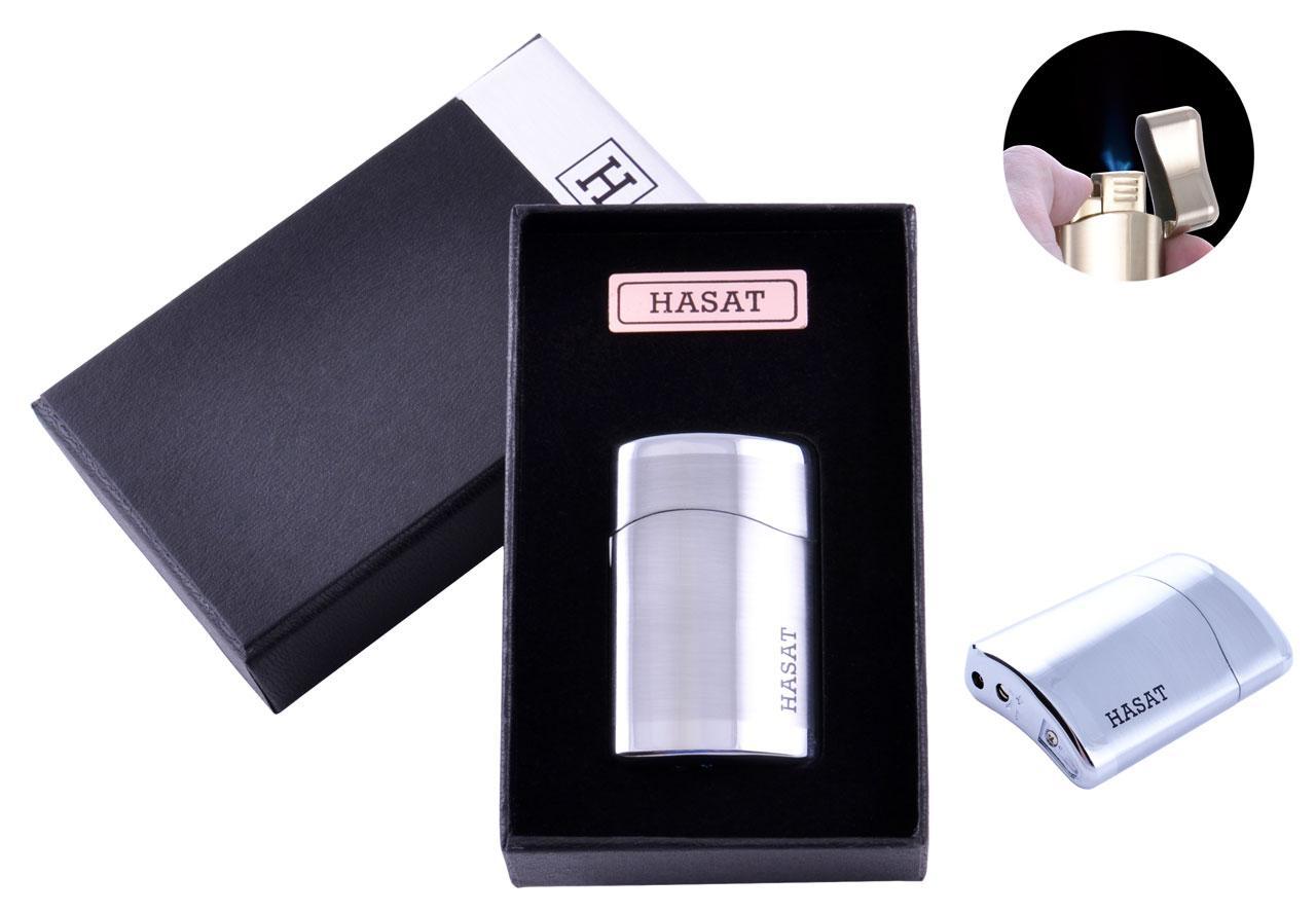 

Зажигалка в подарочной коробке HASAT (Турбо пламя) №4312 Silver Moongrass