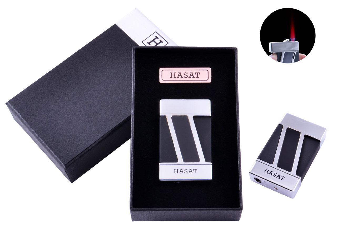 

Зажигалка в подарочной коробке HASAT (Турбо пламя) №4315 Silver Moongrass