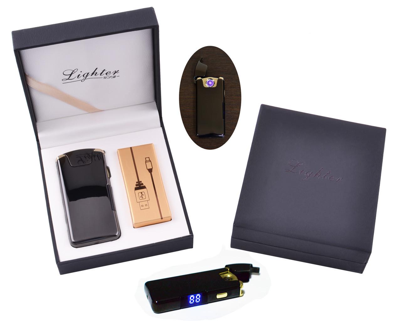 

Электроимпульсная зажигалка в подарочной коробке Lighter №HL-111 Black Lighter