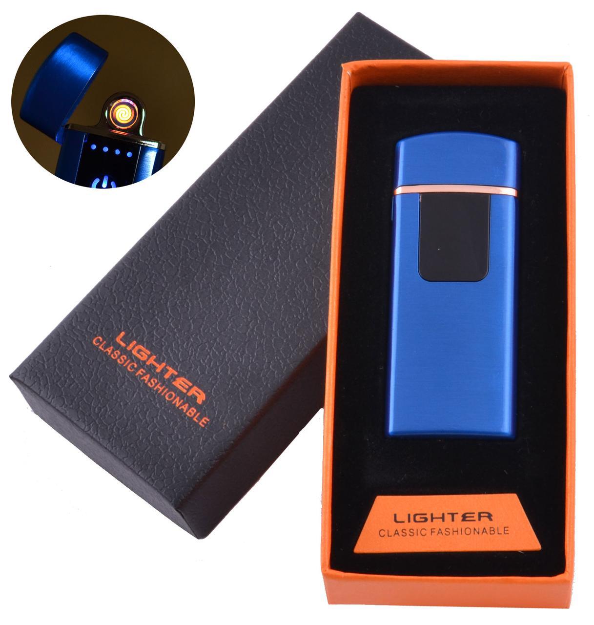 

USB зажигалка в подарочной коробке LIGHTER (Спираль накаливания) №HL-132 Blue USB