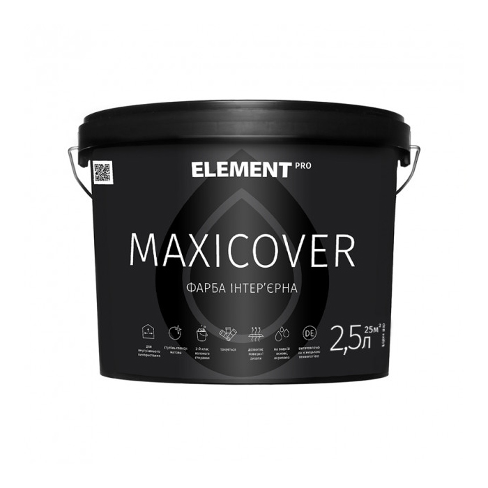 

Фарба інтер'єрна ELEMENT PRO+FACADE SYSTEM MAXICOVER (2,5 л)