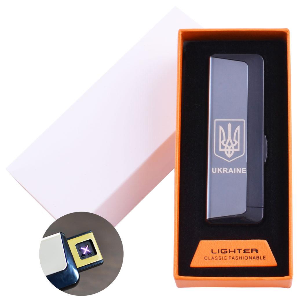 

Электроимпульсная зажигалка в подарочной упаковке Ukraine (Двойная молния, USB) №HL-62 Black Lighter