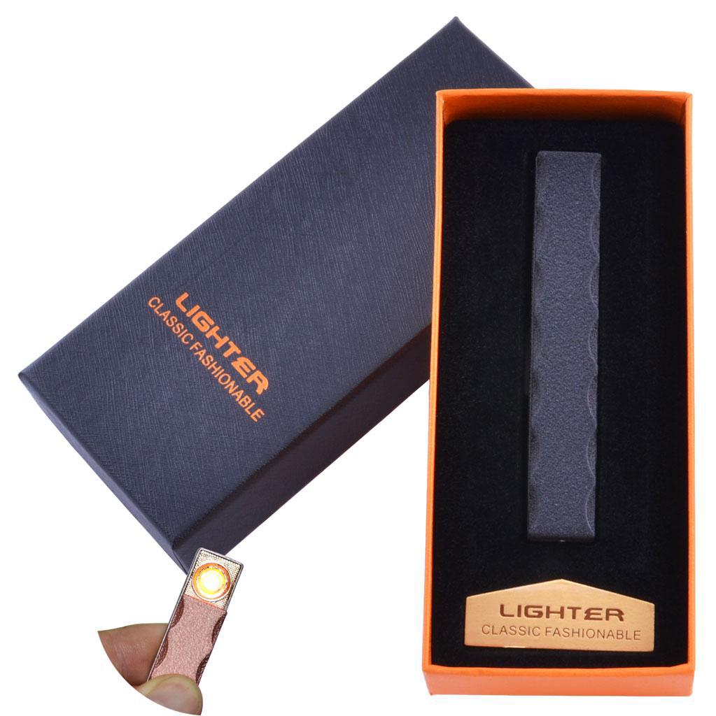 

USB зажигалка в подарочной упаковке Lighter (Спираль накаливания) №HL-47 Black USB