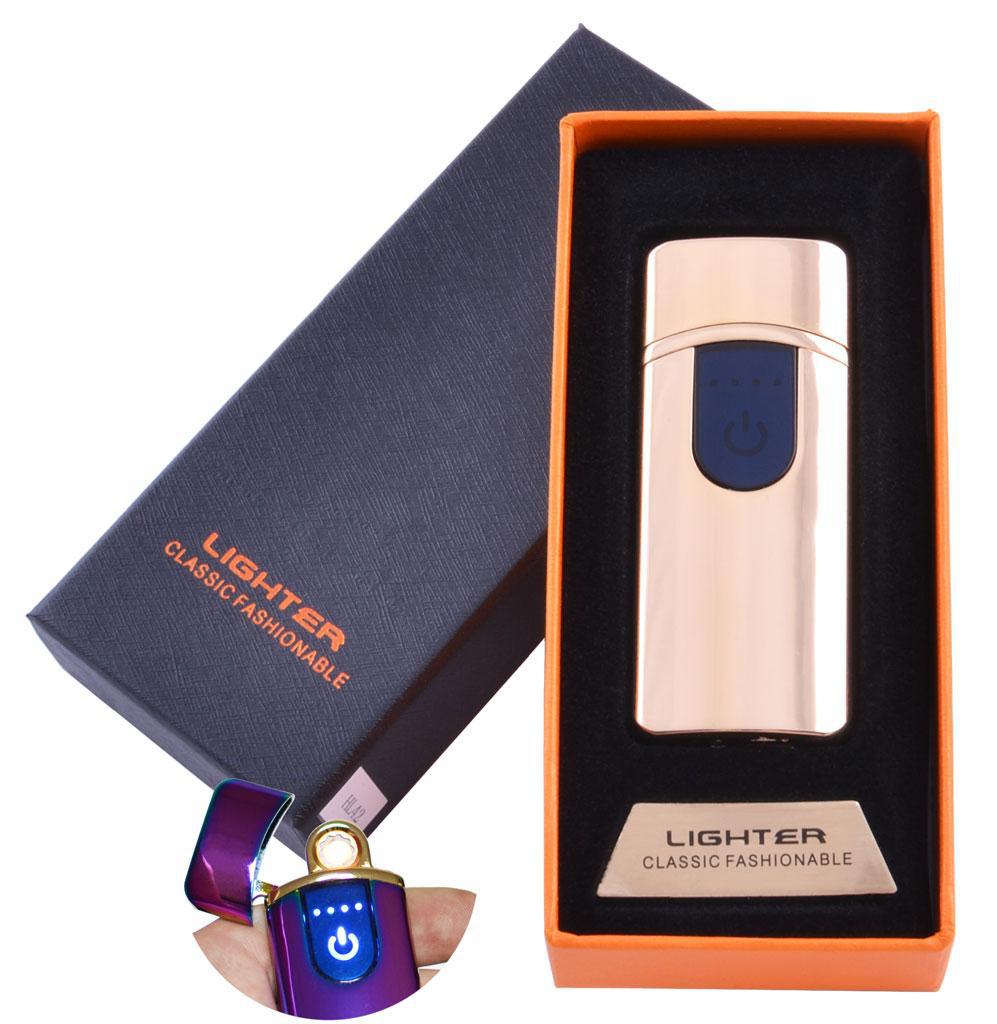 

USB зажигалка в подарочной упаковке Lighter (Спираль накаливания) №HL-42 Gold USB