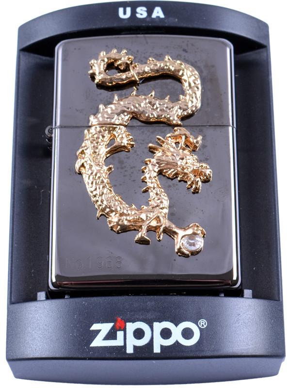 

Зажигалка бензиновая Zippo Золотой дракон №4227 Zippo