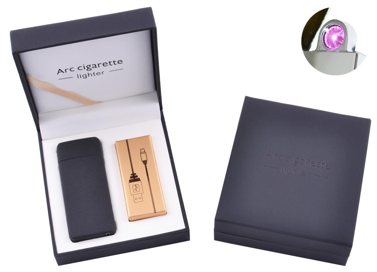 

Электроимпульсная зажигалка в подарочной коробке Arc Cigarette №HL-107 Black матовая Lighter