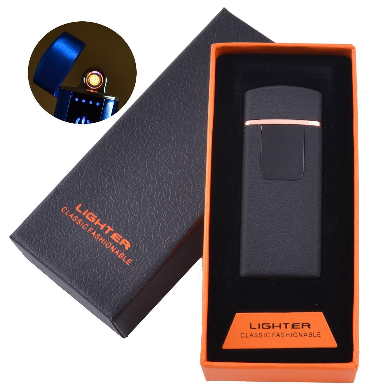 

USB зажигалка в подарочной коробке LIGHTER (Спираль накаливания) №HL-132 Black матовый USB