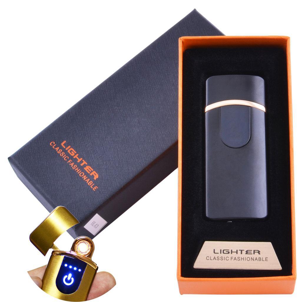 

USB зажигалка в подарочной упаковке Lighter (Спираль накаливания) №HL-43 Black USB