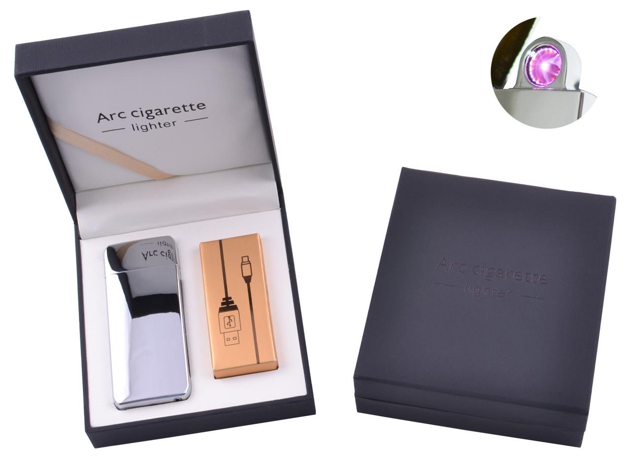 

Электроимпульсная зажигалка в подарочной коробке Arc Cigarette №HL-107 Silver Lighter