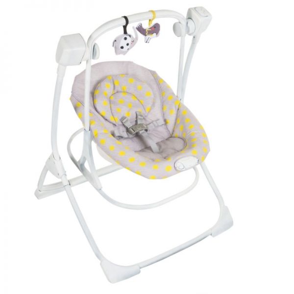

Кресло-качалка 2 в 1 Graco Cozy Duet MINII MONO (Серая в желтый горошек) (1V50MIOE)