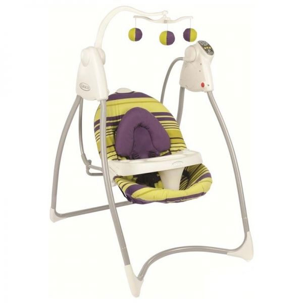 

Кресло-качалка Graco Lovinhug Blackberry Spring (салатовый с фиолетовым) (1L98BKGE)