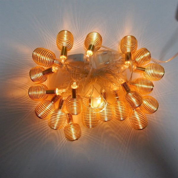 

Гирлянда-Шарики Пружинки 3 м Теплый желтый Белый 20 LED Внутренние DECOR LED