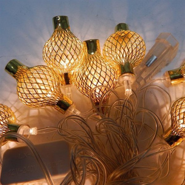 

Гирлянда-Шарики Фонарики Кит 3 м Теплый желтый Белый 20 LED Внутренние DECOR LED
