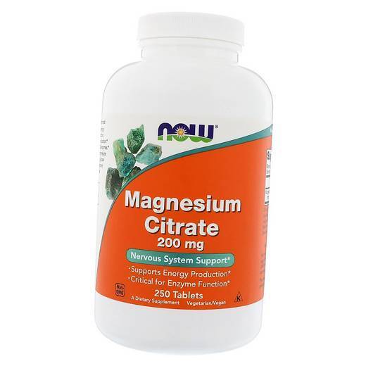 

Магний Цитрат, Magnesium Citrate 200, Now Foods 250таб (36128082)