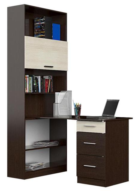 

Стол письменный + стелаж Эверест Гранд венге комби (Brr-262)