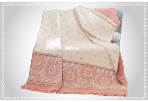

Плед Diva Bianco 180x220 Розовый