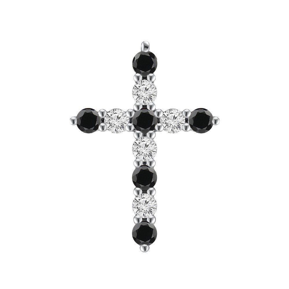 

Золотой крестик с белыми и черными бриллиантами 0,68ct, d/2.5 мм Congress Diamond (Т-2.5(7)(B-W))