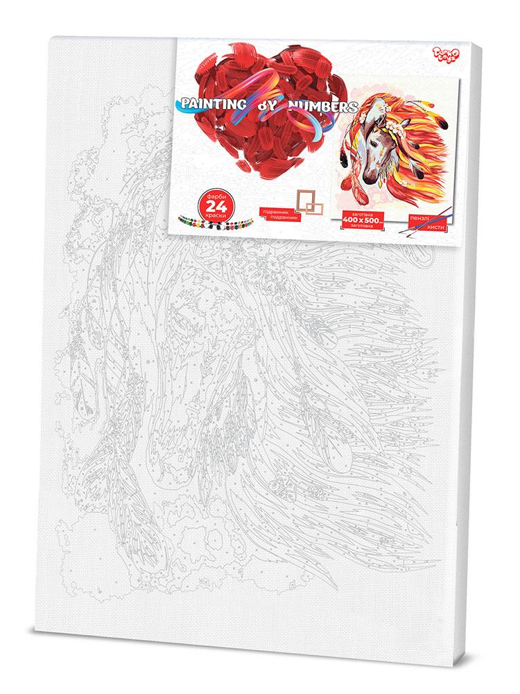 

Картина по номерам Danko Toys креативна творчість Painting by numbers 40см*50см економ №7 Кінь