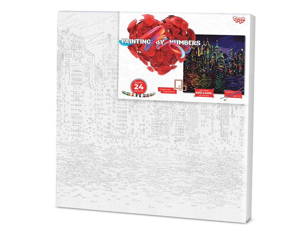 

Картина по номерам Danko Toys креативна творчість Painting by numbers 40см*40см економ №1 Нічне місто