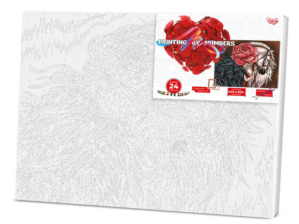 

Картина по номерам Danko Toys креативна творчість Painting by numbers 30см*40см економ №5 "Кінь"