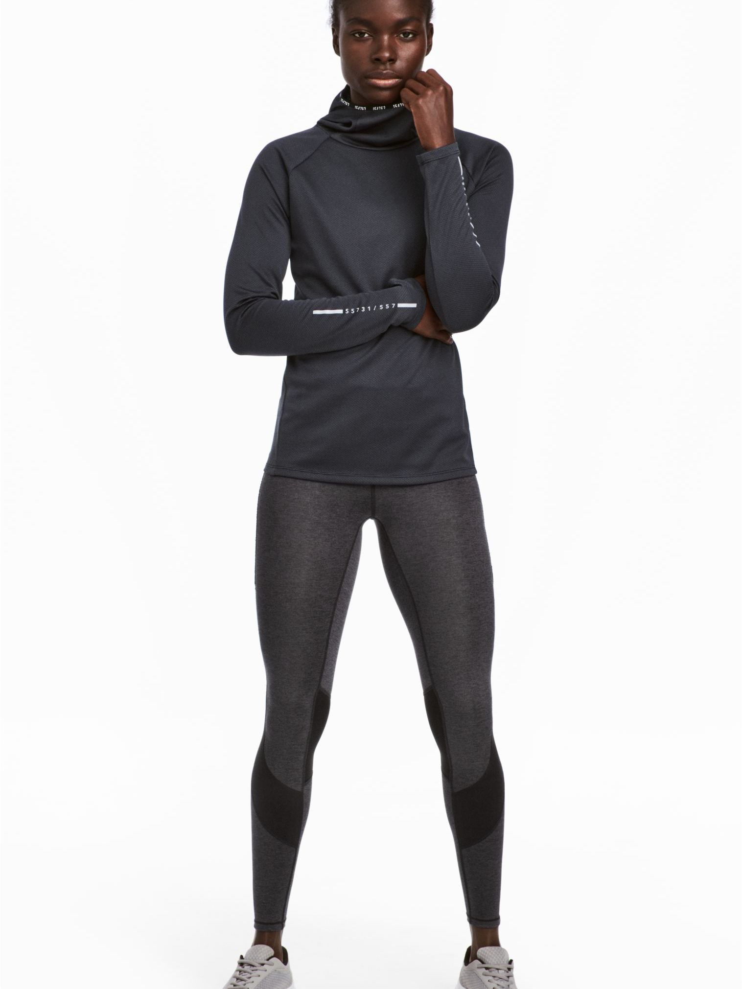 

Спортивные леггинсы H&M Sport 0500771-7 XS Серые