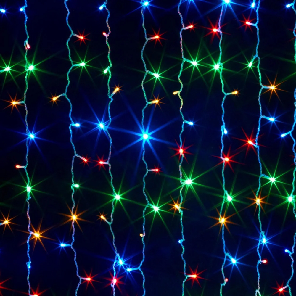 

Гирлянды 144LED (Штора) Red/Green/Blue/Yellow, 8 режимов, 1,5 метра, прозрачная изоляция, BOX Voltronic 2018