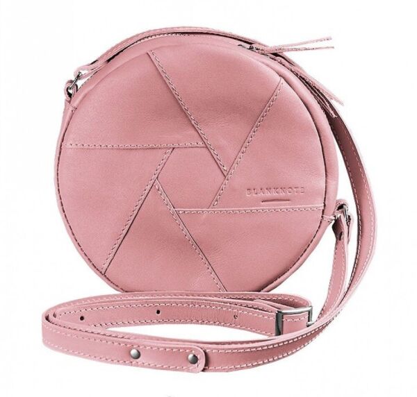 

Женская кожаная круглая сумка BlankNote Бон-Бон розовая BN-BAG-11-PINK-PEACH