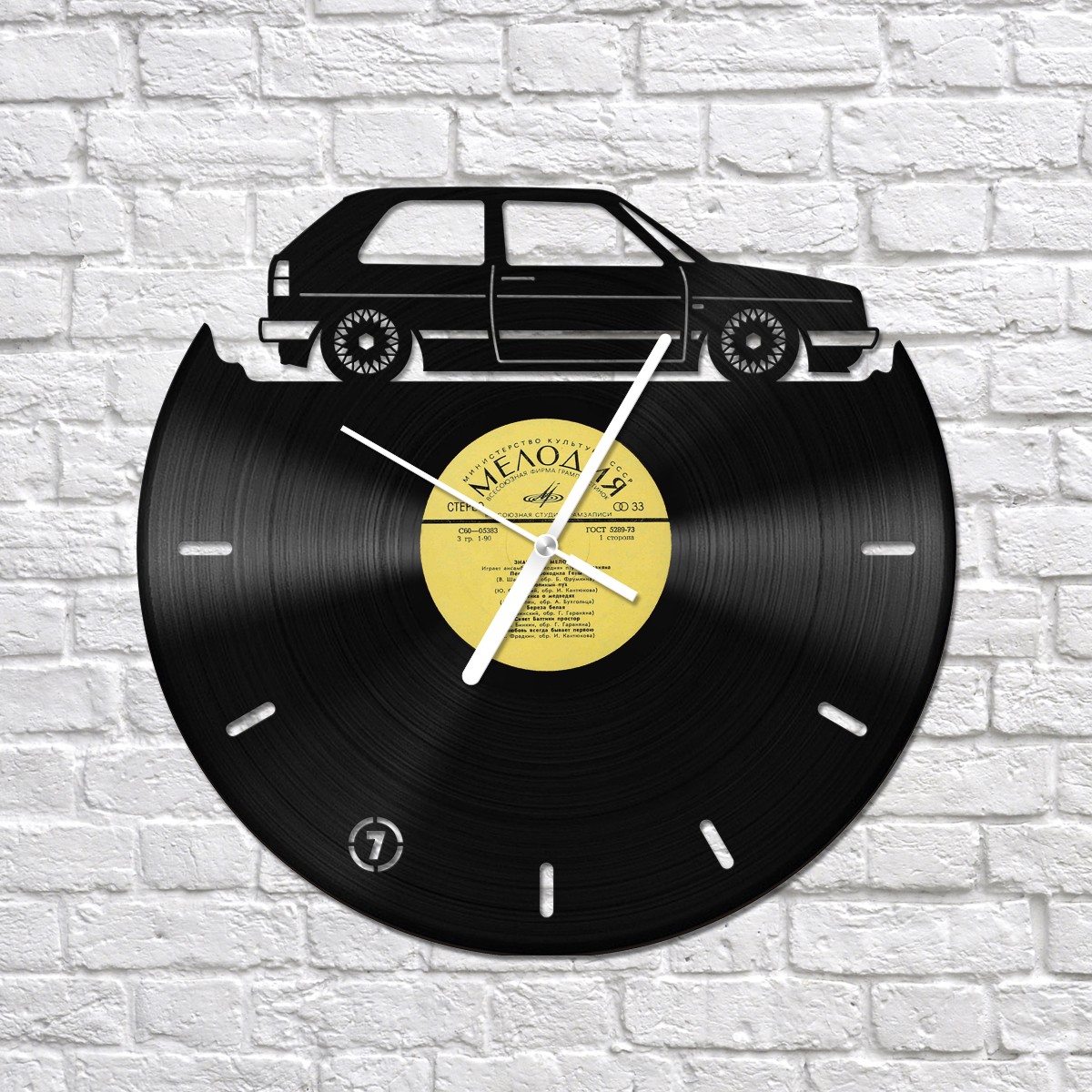 

Вініловий годинник Bear Kustom Arts Фольксваген Гольф МК2 30 см