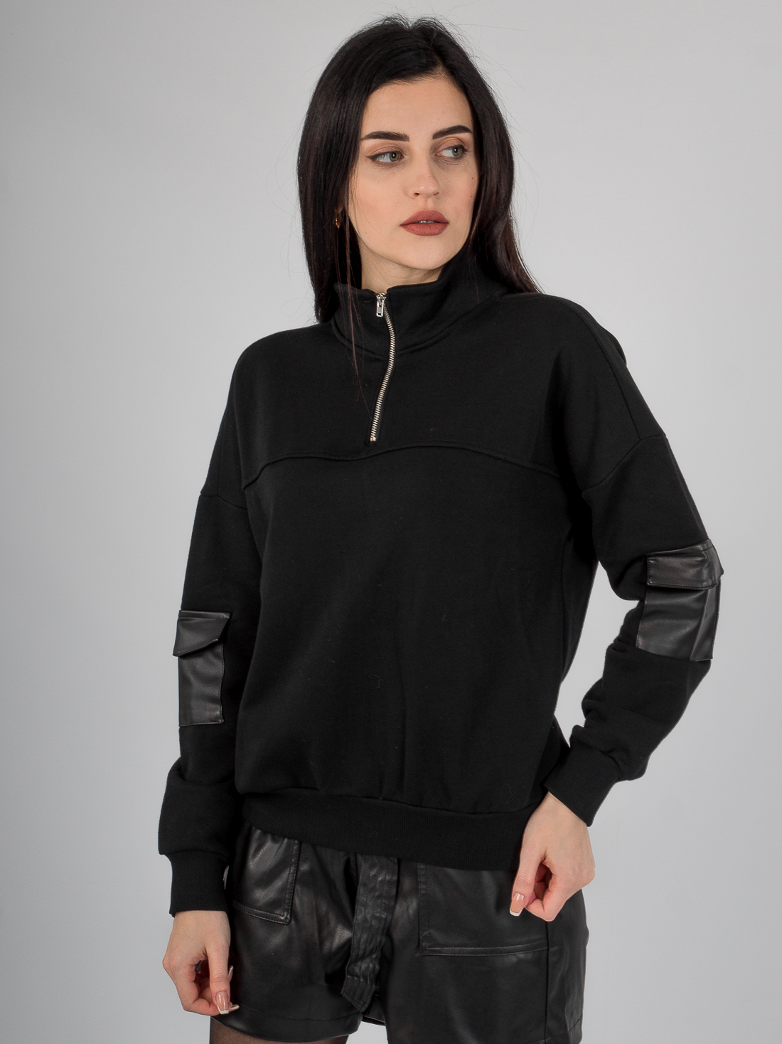 

Свитшот BEBE PLUS 24487  Черный, Свитшот BEBE PLUS 24487 L Черный