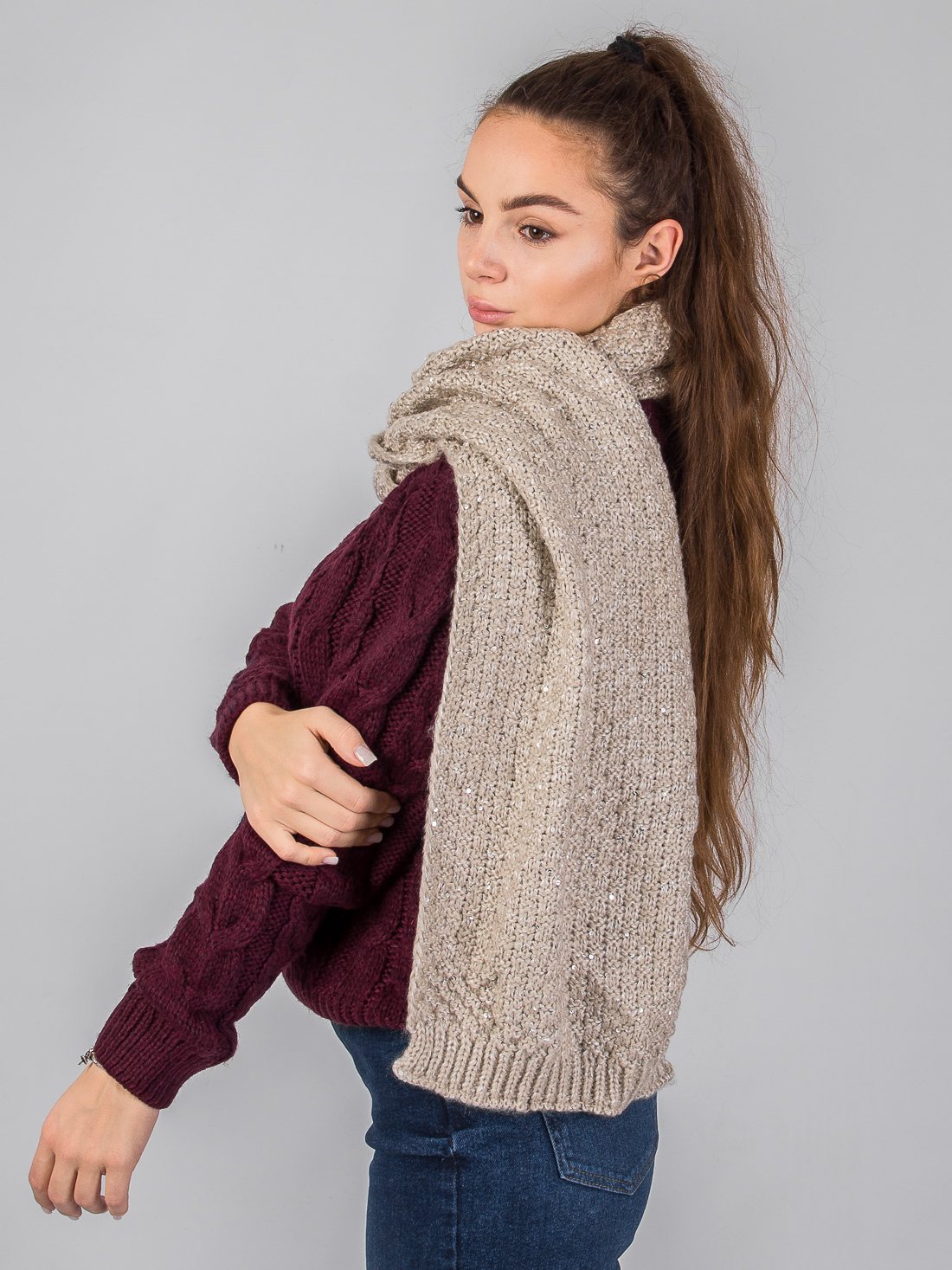 

Шарф Lipsy NA221018-5  Бежевый, Шарф Lipsy NA221018-5 One size Бежевый