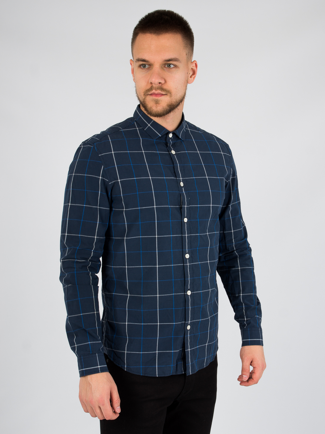 

Рубашка Jack & Jones 216305569  Синий, Рубашка Jack & Jones 216305569 2XL Синий