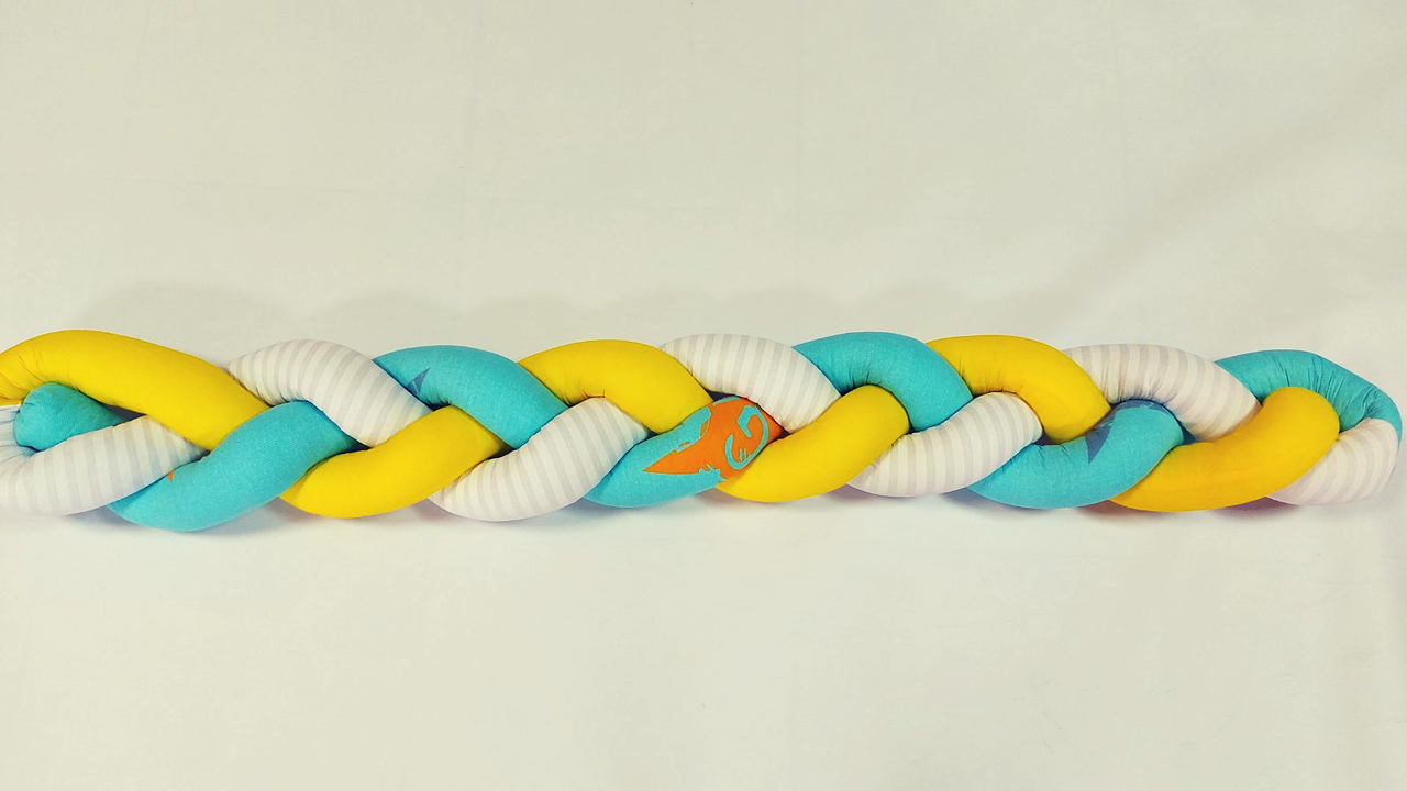 

Косичка-бортик в кроватку Lira Textile "Звезды" на 3 стороны 240 см