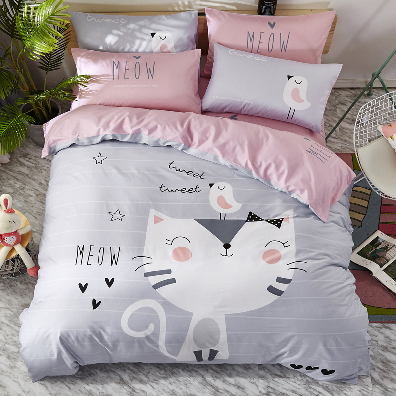 

Комплект постельного белья Котенок (двуспальный-евро) Berni Home Серый