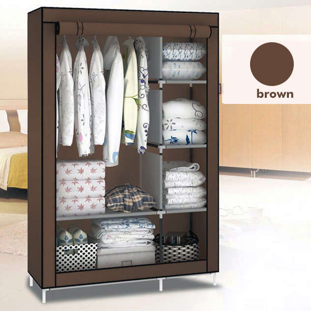 

Тканевый шкаф кофр HCX «88105 brown» 105х45х170 см Коричневый