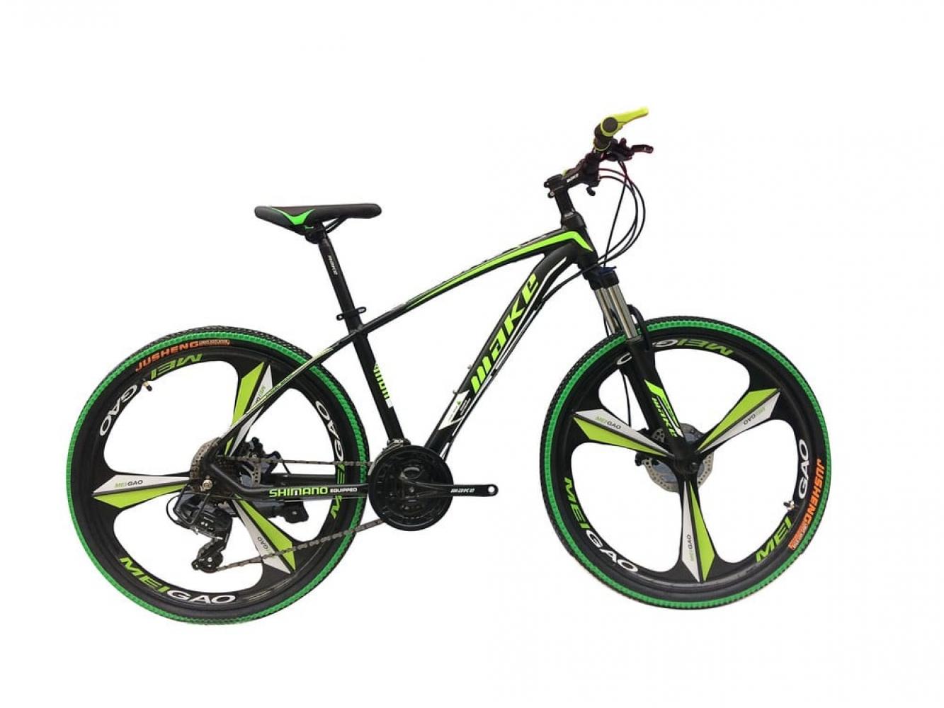 

Велосипед Make bike MTB2, литые диски 26", черно-зеленый (MBIKE-MTB2-GREEN)