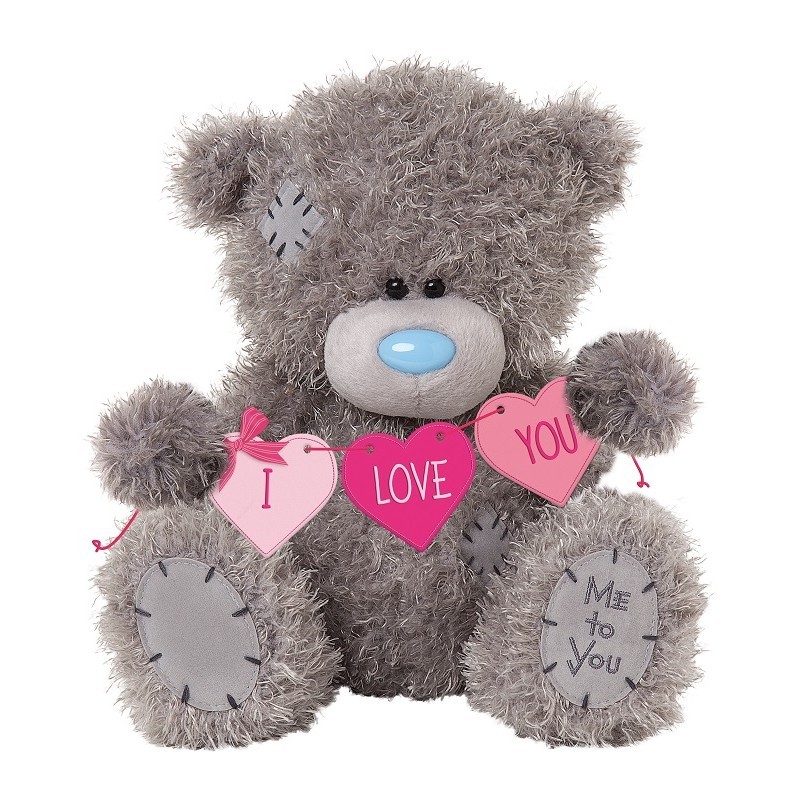 Мишка Тедди Me to You с яркими флажками I Love You Carte Blanche Greetings, 25см (APX01003