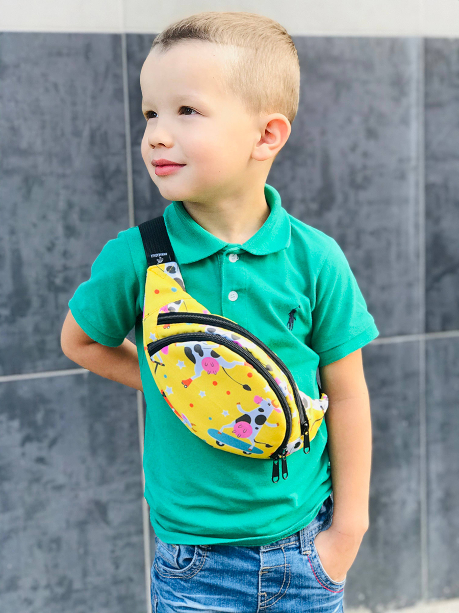 

Детская бананка MamaKazala Oval kids Happy Cow