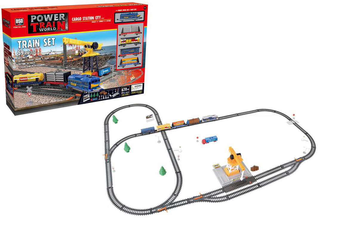Акція на Игровой набор Maya Toys Железная дорога с подъёмным краном (2082) (4812501160734) від Rozetka UA