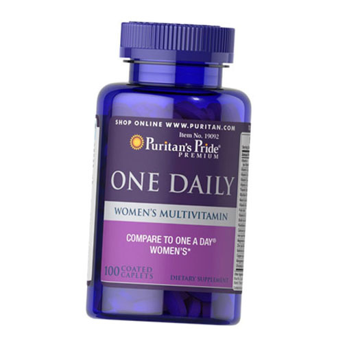 

Ежедневные витамины для женщин, One Daily Women's Multivitamin, Puritan's Pride 100каплет (36367055)