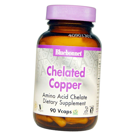 

Хелатная Медь, Chelated Copper, Bluebonnet Nutrition 90вегкапс (36393057)