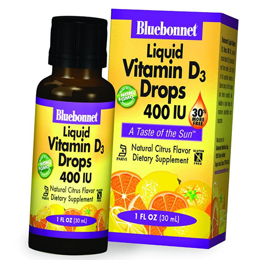 

Bluebonnet Nutrition Vitamin D3 400 Drops 30мл Апельсин (36393023)
