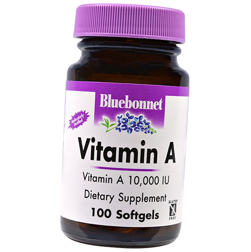 

Витамин А, Vitamin A 10000, Bluebonnet Nutrition 100гелкапс (36393012)